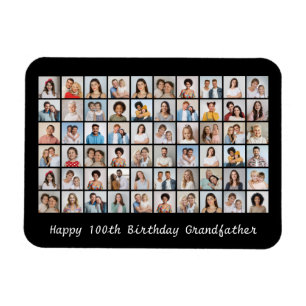 60 Fotokollage Lägg till alla Namn- och åldersdaga Magnet