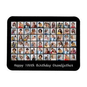 60 Fotokollage Lägg till alla Namn- och åldersdaga Magnet