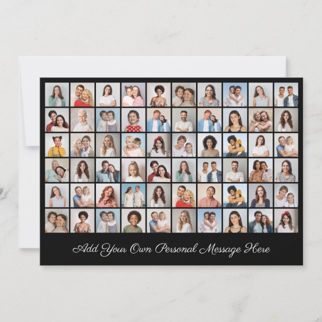 60 Fotokollage lägg till din egen Hälsning Kort (Framsida)