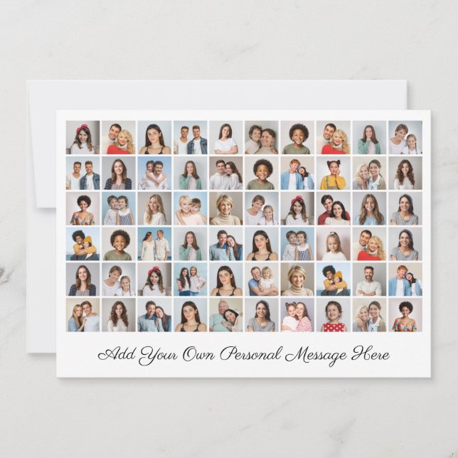 60 Fotokollage Lägg till ditt eget gratulationskor (Framsida)