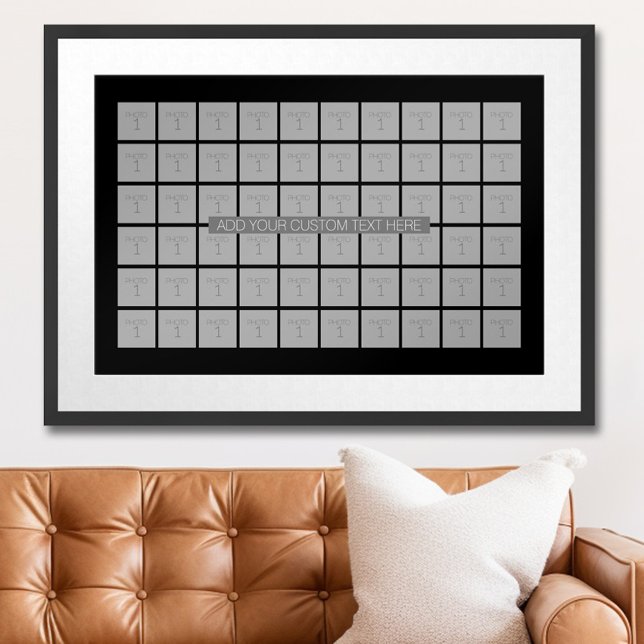 60 Fotomallsamling - Kan redigera Färg Poster (Personalized Photo Poster)