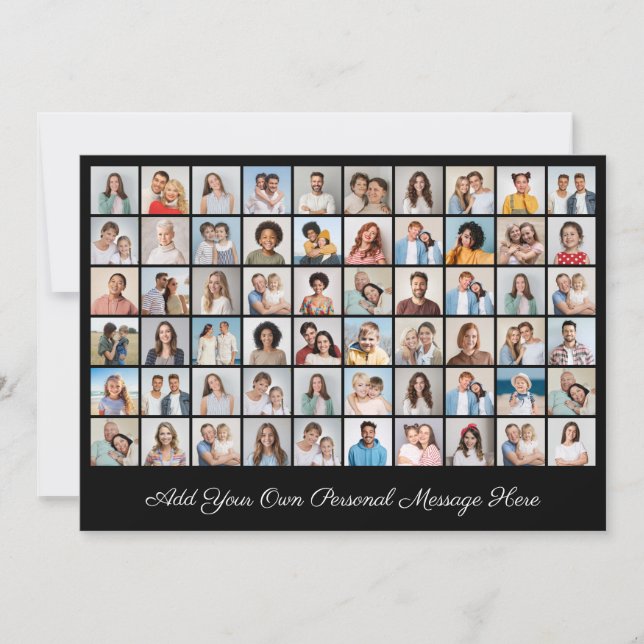 60 Fotos Kollage Lägg till eget gratulationskort (Framsida)