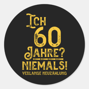 60 Geburtstag 60 Jahre Alt Baujahr Jahrgang 1960 G Runt Klistermärke