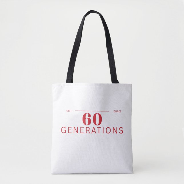 60 generationer av seghet och grace tygkasse (Framsida)