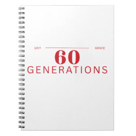 60 generationer av uthållighet och grace anteckningsbok