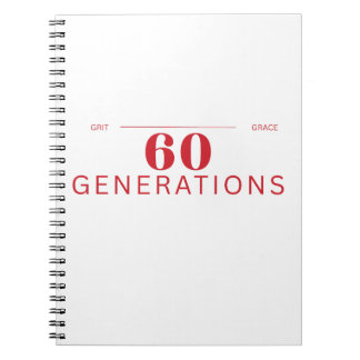 60 generationer av uthållighet och grace anteckningsbok