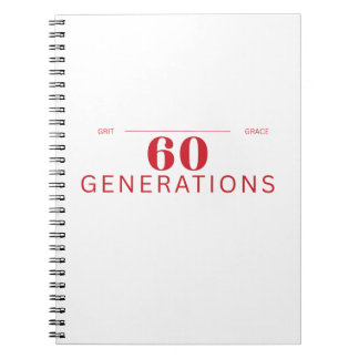 60 generationer av uthållighet och grace anteckningsbok