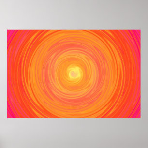 60-gradient - Gult för Psykedelisk Orange Poster