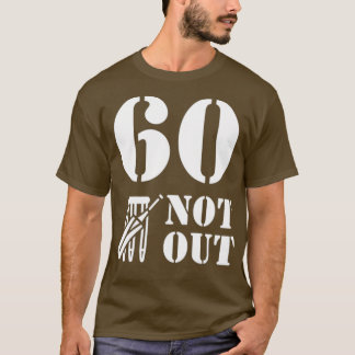 60 Inte ut kricketdesign T Shirt