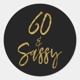 60 & kassy Sextio och sassi Runt Klistermärke