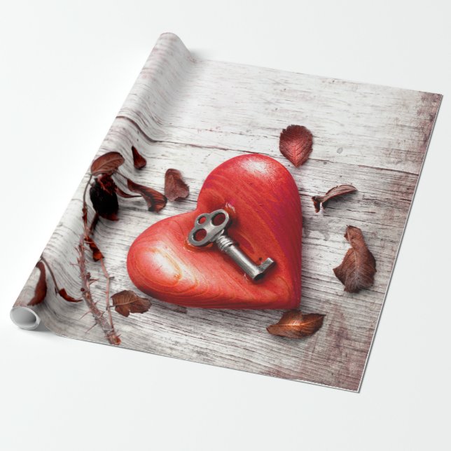 60 lb Wrapping Papper Roll Land Wood Nyckel till m Presentpapper (Utrullad)