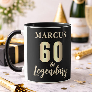 60 & Legendary Gold 60-årsdag Mugg