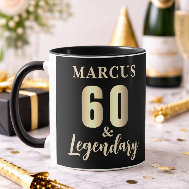 60 & Legendary Gold 60-årsdag  Mugg (Skapare uppladdad)