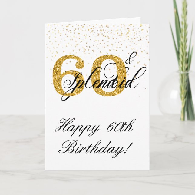 60 & Märk 60:e Grattis på födelsedagen Kort (Framsida)