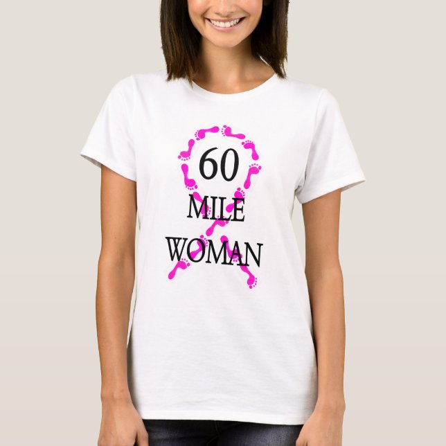 60 milekvinnafot band tee shirt (Framsida)