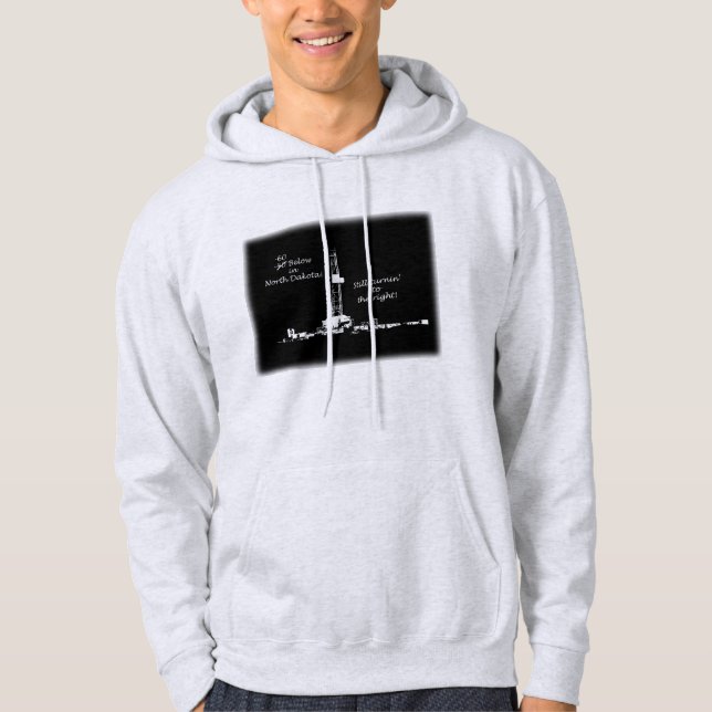 -60 nedanför OilfieldHoodie Sweatshirt Med Luva (Framsida)