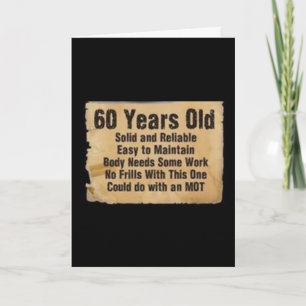60 OCH EN "KLASSIK" GRATTIS PÅ FÖDELSEDAGEN KORT