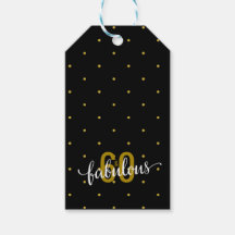 60 och Fabulous 60 Birthday Guld and Black