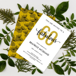 60 och Fabulous 60:e födelsedagen Inbjudningar