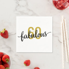 60 och Fabulous 60:e födelsedagen Pappersservett