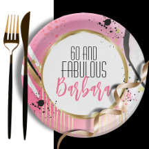 60 och Fabulous Abstrakt Modern Rosa Black Retro