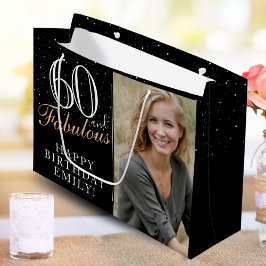 60 och Fabulous Elegant Black 60 Birthday Photo