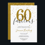 60 och Fabulous Elegant Guld och Black Birthday Inbjudningar<br><div class="desc">Den här elegantens chic-skript 60 och fantastiska guld-stjärnor kan vara en personlig med din födelsedagsfest-information som är angiven i modern text. Motsatsen har samma guld-stjärnor som konfirmerar på en kompletterande guld-bakgrund. Designad av Thisisnotme©</div>
