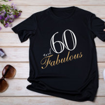 60 och Fabulous Elegant White Script Birthday