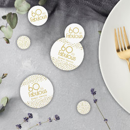 60 och Fabulous Guld Glitter 60:e Födelsedagsfeste
