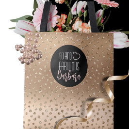 60 och Fabulous Guld Glitter Gnistra Girly 60:e Tygkasse