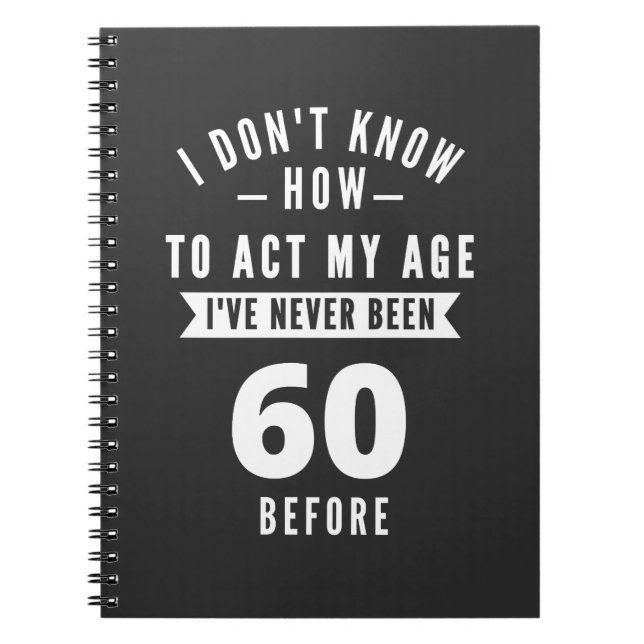 60 och Fabulous/Lycklig 60 Birthday Anteckningsbok (Framsidan)