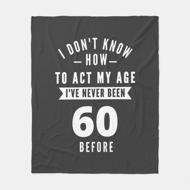 60 och Fabulous/Lycklig 60 Birthday Fleecefilt (Framsidan)