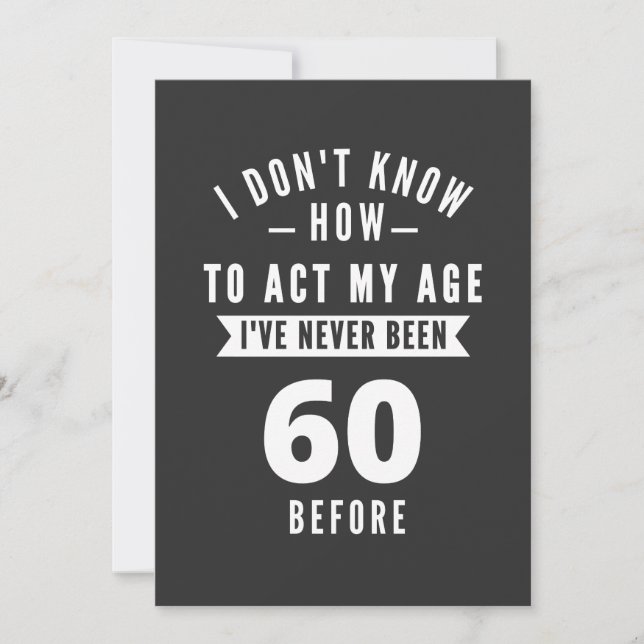 60 och Fabulous/Lycklig 60 Birthday Inbjudningar (Framsida)