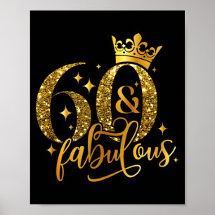 60 Och Fantastisk Grattis På Födelsedagen Till Mig Poster