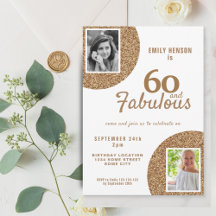 60 och fantastisk guldglitter 2 foto 60-årsdag