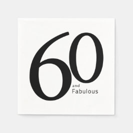 60 och fantastisk manus 60-årsfest pappersservett