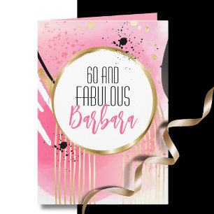 60 och fantastisk rosa guld svart 60-årsdag kort