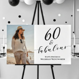 60 och fantastisk sextioårs födelsedagsfoto manus  poster