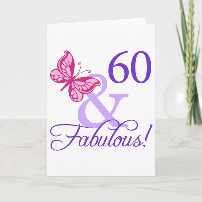 60 och födelsedag kort (Framsida)