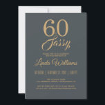 60 och Sassy Off-Black Guld 60:e Födelsedagsfesten Inbjudningar<br><div class="desc">Firar att du vrider 60 i stil med den här moderna 60-årsjubileet i glamoröst off-black och guld, en 60-årsfödelsedag i chic som du bara kan anpassa och skicka ut för din elegant 60 födelsedagsfest firande. Ord 60 och sassy ligger i faux guld glitter och sätts in med modernt manus. Om...</div>