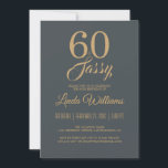 60 och Sassy Off-Black Guld 60:e Födelsedagsfesten Inbjudningar<br><div class="desc">Firar att du vrider 60 i stil med den här moderna 60-årsjubileet i glamoröst off-black och guld, en 60-årsfödelsedag i chic som du bara kan anpassa och skicka ut för din elegant 60 födelsedagsfest firande. Ord 60 och sassy ligger i faux guld glitter och sätts in med modernt manus. Om...</div>