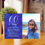 60 och Sassy Royal Blue Photo Födelsedagsfest Inbjudningar<br><div class="desc">60 och Sassy Royal Blue Photo Födelsedagsfest inbjudan Personalize elegant royal blue födelsedagsfest inbjudan med namn och foto av den som firar en mycket speciell dag i sitt liv. En 60-årsdag är en speciell milstolpe att fira. Märk tillfälle genom att skapa party och skicka inbjudningar till alla speciella människor i...</div>