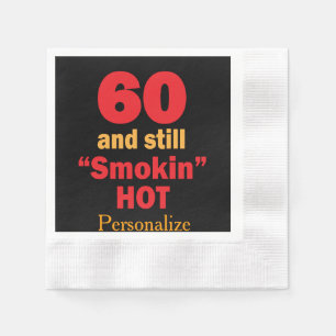 60 och stilla Smokin hoade den 60th födelsedage Pappersservett