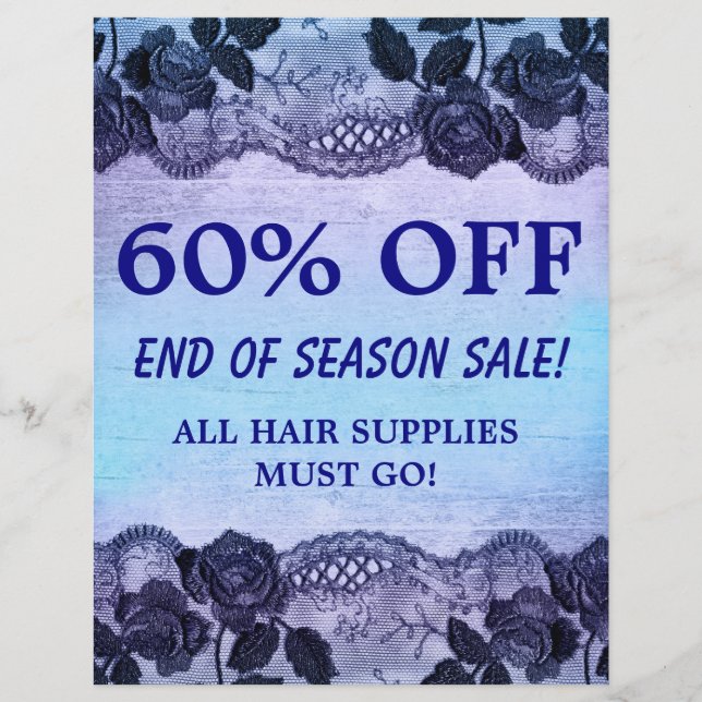 60 OFF Sale Flyer HAIR SALON DiVine Hydrangea (Framsidan)