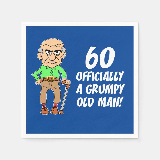 60 Officiellt en grumpy Old Man Pappersservett (Framsidan)