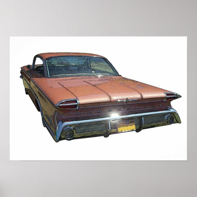 60 OldsMobile BackView Poster (Framsidan)