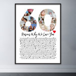 60 Orsaker till att vi Kärlek dig 60:e födelsedags Poster<br><div class="desc">Fira kärlek och skapa varaktiga minnen med detta skäl till varför jag Kärlekar er fotokollage. Med den här anpassadet kan du skapa en hjärtslitande och personlig-gåva som är perfekt för olika tillfälle, från bröllop-dagar till födelsedagar, Alla hjärtans dag eller bara för att. Varför jag Kärlek - Uttryck kärlek med ett...</div>
