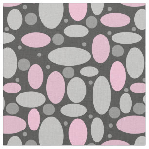 60, polka dots, grått och rosa tyg