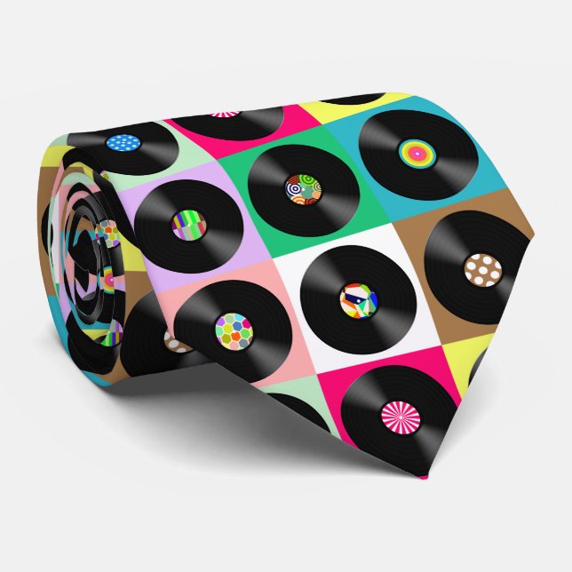60 Retro-Vintagen Vinyl Record Pop Art Slips (Rullad)