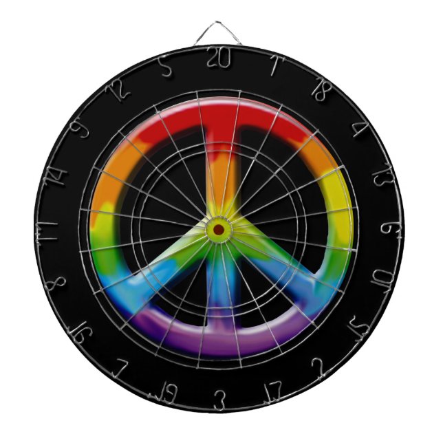 60:s Fredstecken Retro Art Dart Board Piltavla (Framsidan)